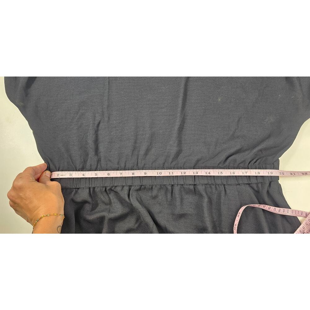 Halogen 1X black minimalist cinch waist shift dress basic summer casual career - Picture 8 of 9